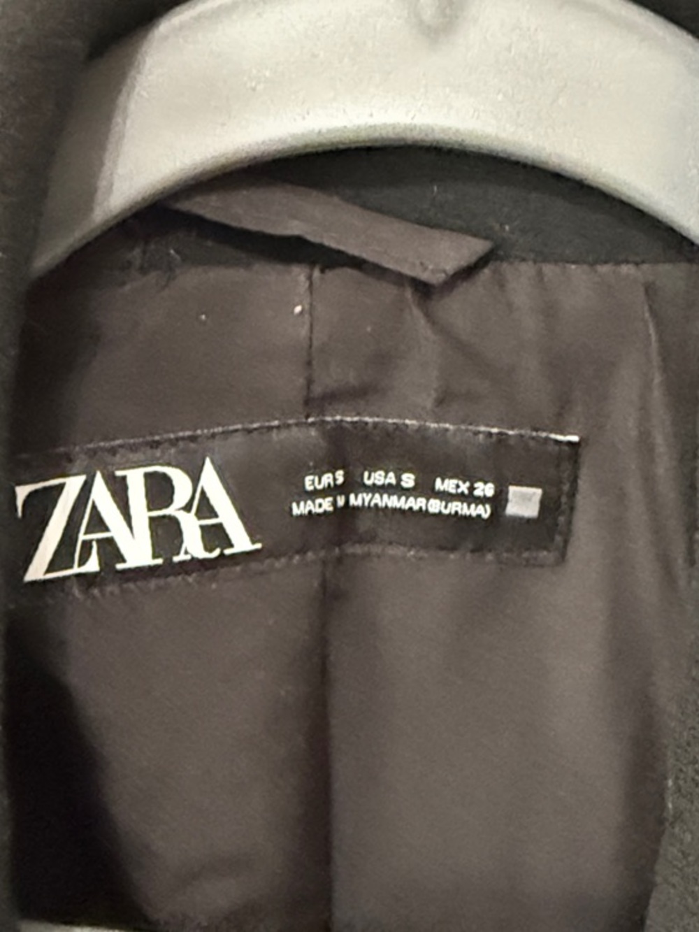 Zara Black Tailored WalkerCoat - Picture 2 of 6